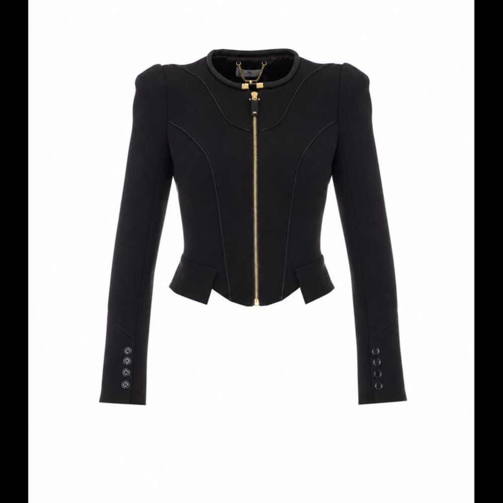 Elisabetta Franchi Women Double Cracked And Satin Jacket